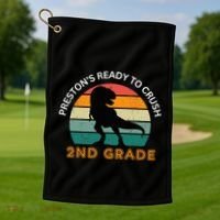 preston's ready to crush 2nd grade Golf Towel thumb 1