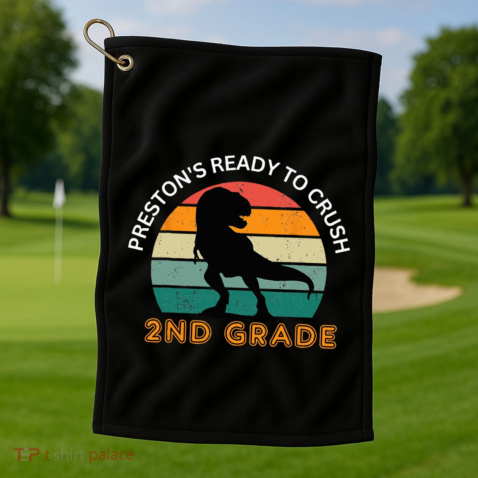 preston's ready to crush 2nd grade Golf Towel