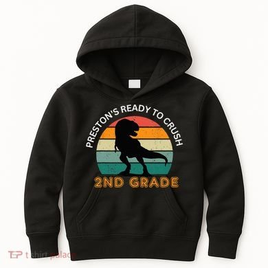 preston's ready to crush 2nd grade Kids Hoodie