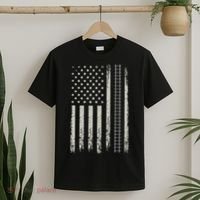 Patriotic Railroad Trains American Flag Trains Lovers T-Shirt thumb 2