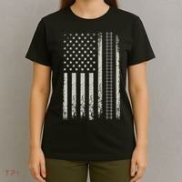 Patriotic Railroad Trains American Flag Trains Lovers T-Shirt thumb 4