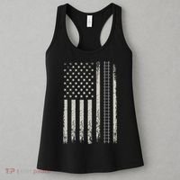 Patriotic Railroad Trains American Flag Trains Lovers Women's Tank Top thumb 3