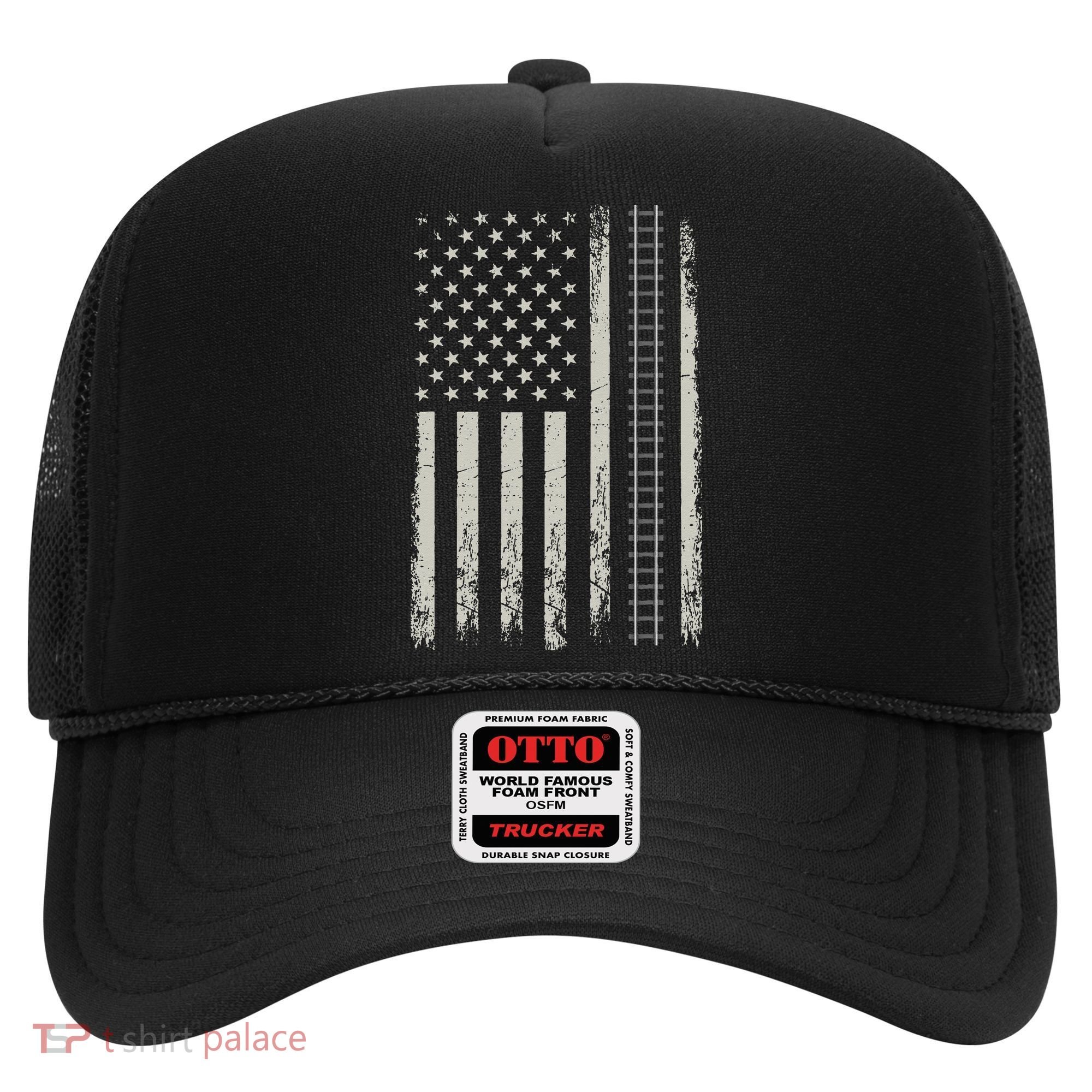 Patriotic Railroad Trains American Flag Trains Lovers Hat