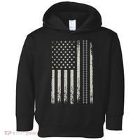 Patriotic Railroad Trains American Flag Trains Lovers Toddler Hoodie thumb 0
