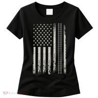 Patriotic Railroad Trains American Flag Trains Lovers Women's T-Shirt thumb 0