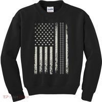 Patriotic Railroad Trains American Flag Trains Lovers Kids Sweatshirt thumb 0