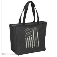 Patriotic Railroad Trains American Flag Trains Lovers Tote Bag thumb 2
