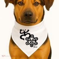 Puerto Rico Taino Coqui Frog USA-Made Doggie Bandana thumb 1
