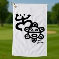 Puerto Rico Taino Coqui Frog Golf Towel thumb 1