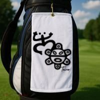 Puerto Rico Taino Coqui Frog Golf Towel thumb 2