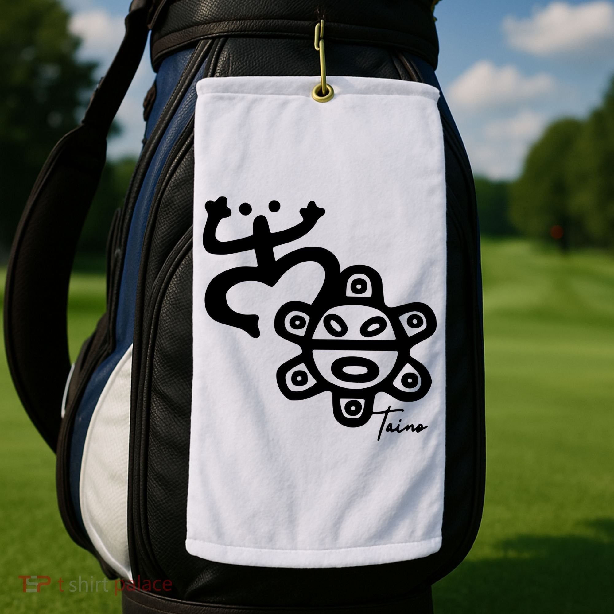 Puerto Rico Taino Coqui Frog Golf Towel