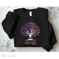 Pink Ribbon TreeBreast Cancer & Domestic Violence Awareness Sweatshirt thumb 2