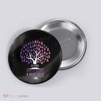 Pink Ribbon TreeBreast Cancer & Domestic Violence Awareness Button thumb 0