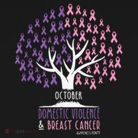 Pink Ribbon TreeBreast Cancer & Domestic Violence Awareness Women's Hoodie thumb 2