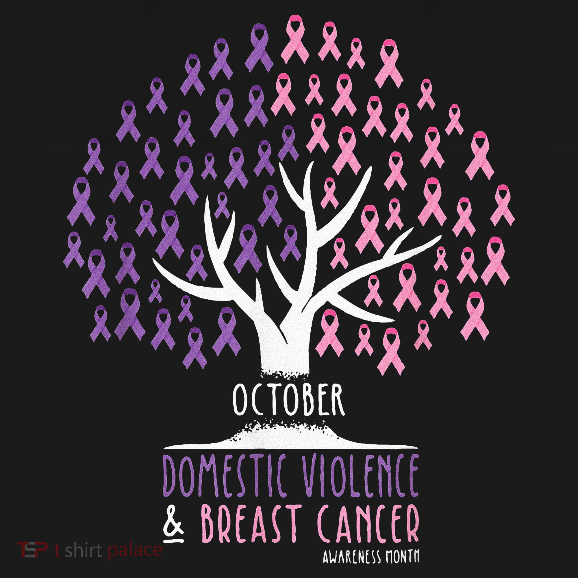 Pink Ribbon TreeBreast Cancer & Domestic Violence Awareness Women's Hoodie