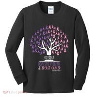Pink Ribbon TreeBreast Cancer & Domestic Violence Awareness Kids Long Sleeve Shirt thumb 0