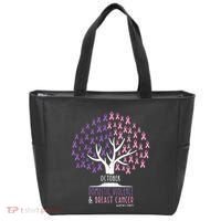 Pink Ribbon TreeBreast Cancer & Domestic Violence Awareness Tote Bag thumb 0