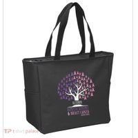 Pink Ribbon TreeBreast Cancer & Domestic Violence Awareness Tote Bag thumb 2