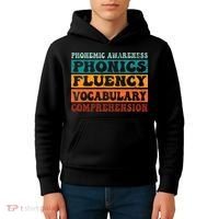 Phonemic Reading Teacher Science of Reading Phonics Kids Hoodie thumb 4