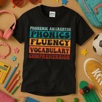 Phonemic Reading Teacher Science of Reading Phonics Kids T-Shirt thumb 3