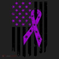 Purple Ribbon US Flag Epileptic Epilepsy Awareness Month Women's Sweatshirt thumb 2