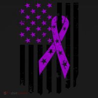 Purple Ribbon US Flag Epileptic Epilepsy Awareness Month Backpack thumb 2