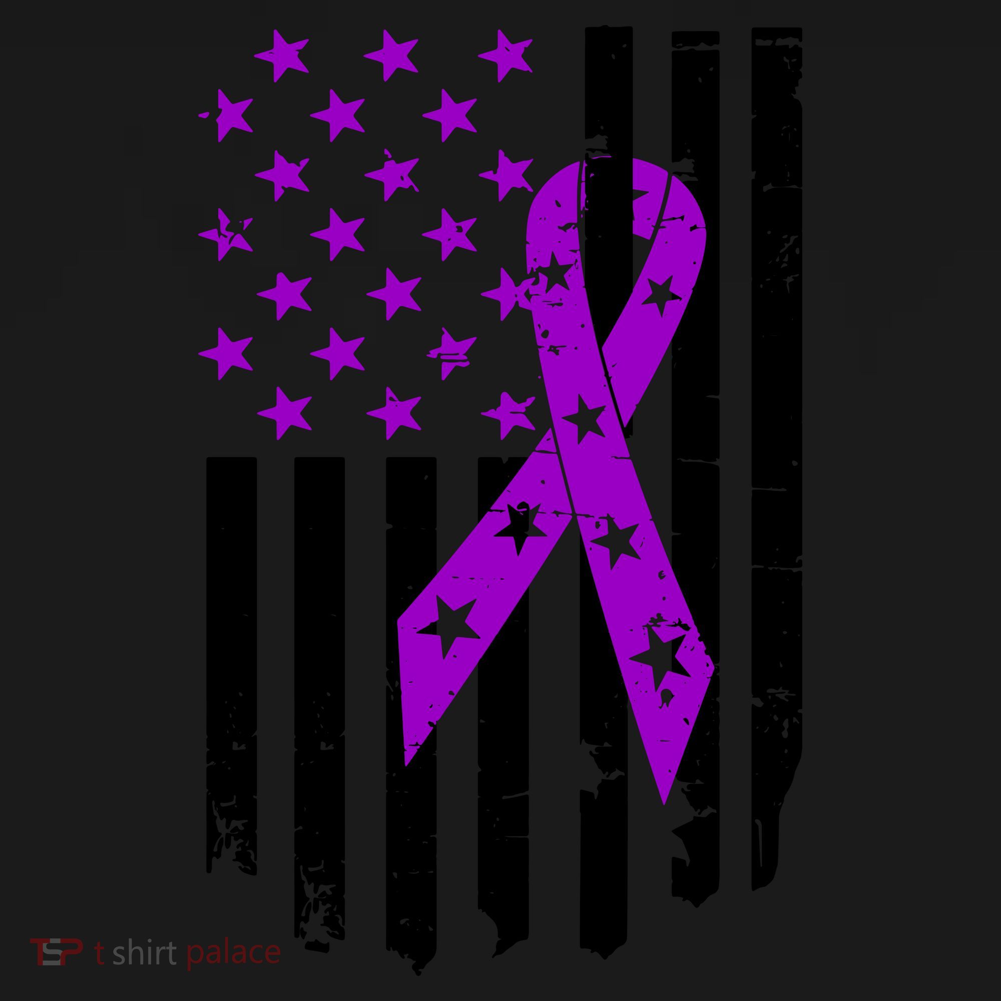 Purple Ribbon US Flag Epileptic Epilepsy Awareness Month Toddler Hoodie
