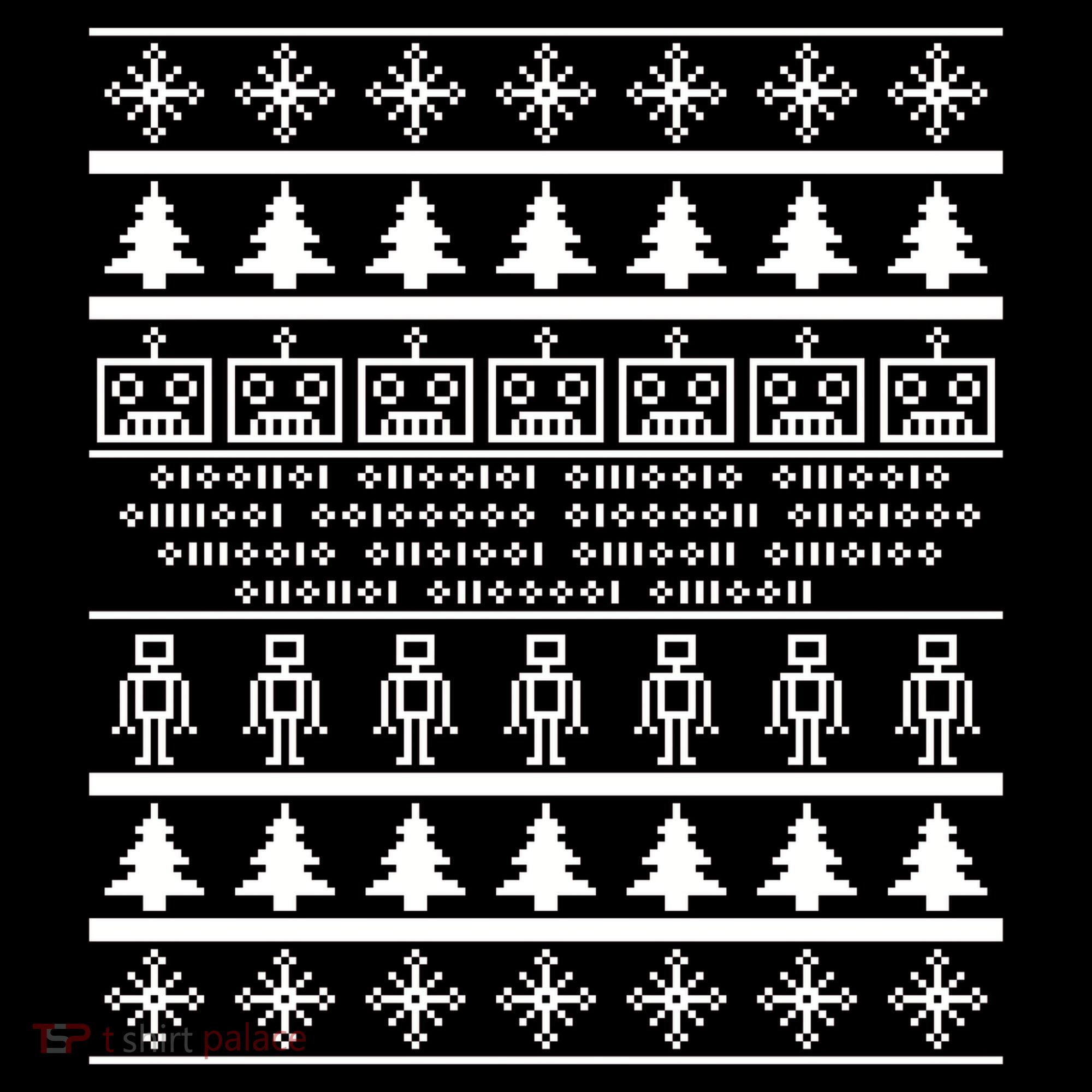 Pixel Robot Ugly Christmas Coffee Mug