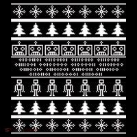 Pixel Robot Ugly Christmas Women's Hoodie thumb 2