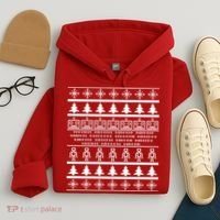 Pixel Robot Ugly Christmas Hoodie thumb 4