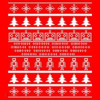 Pixel Robot Ugly Christmas Long Sleeve Shirt thumb 2