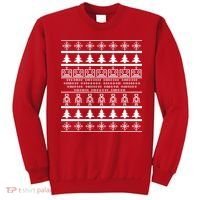 Pixel Robot Ugly Christmas Sweatshirt thumb 0