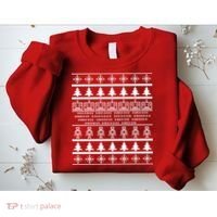 Pixel Robot Ugly Christmas Sweatshirt thumb 2