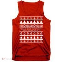 Pixel Robot Ugly Christmas Tank Top thumb 0