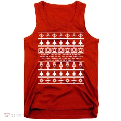 Pixel Robot Ugly Christmas Tank Top