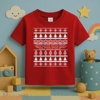 Pixel Robot Ugly Christmas Toddler T-Shirt thumb 3
