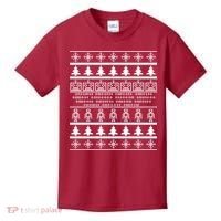 Pixel Robot Ugly Christmas Kids T-Shirt thumb 0