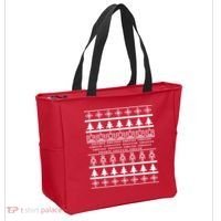 Pixel Robot Ugly Christmas Tote Bag thumb 2