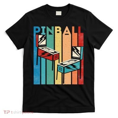 Pinball Retro Vintage Multiball Pinball Machine Arcade Game T-Shirt