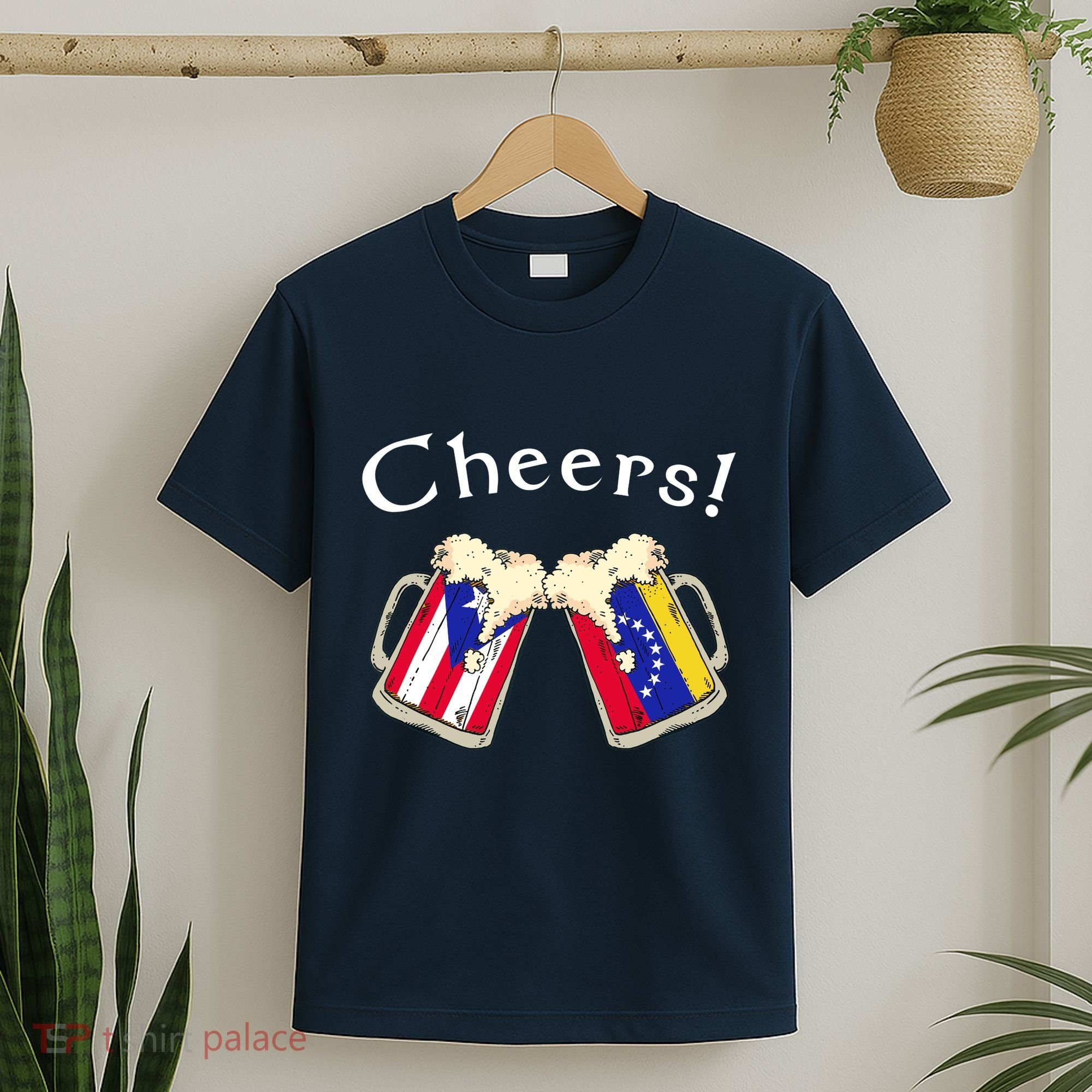 Puerto Rico Venezuela Flag Cheers Beer Grown Patriot Country Tank Top T-Shirt