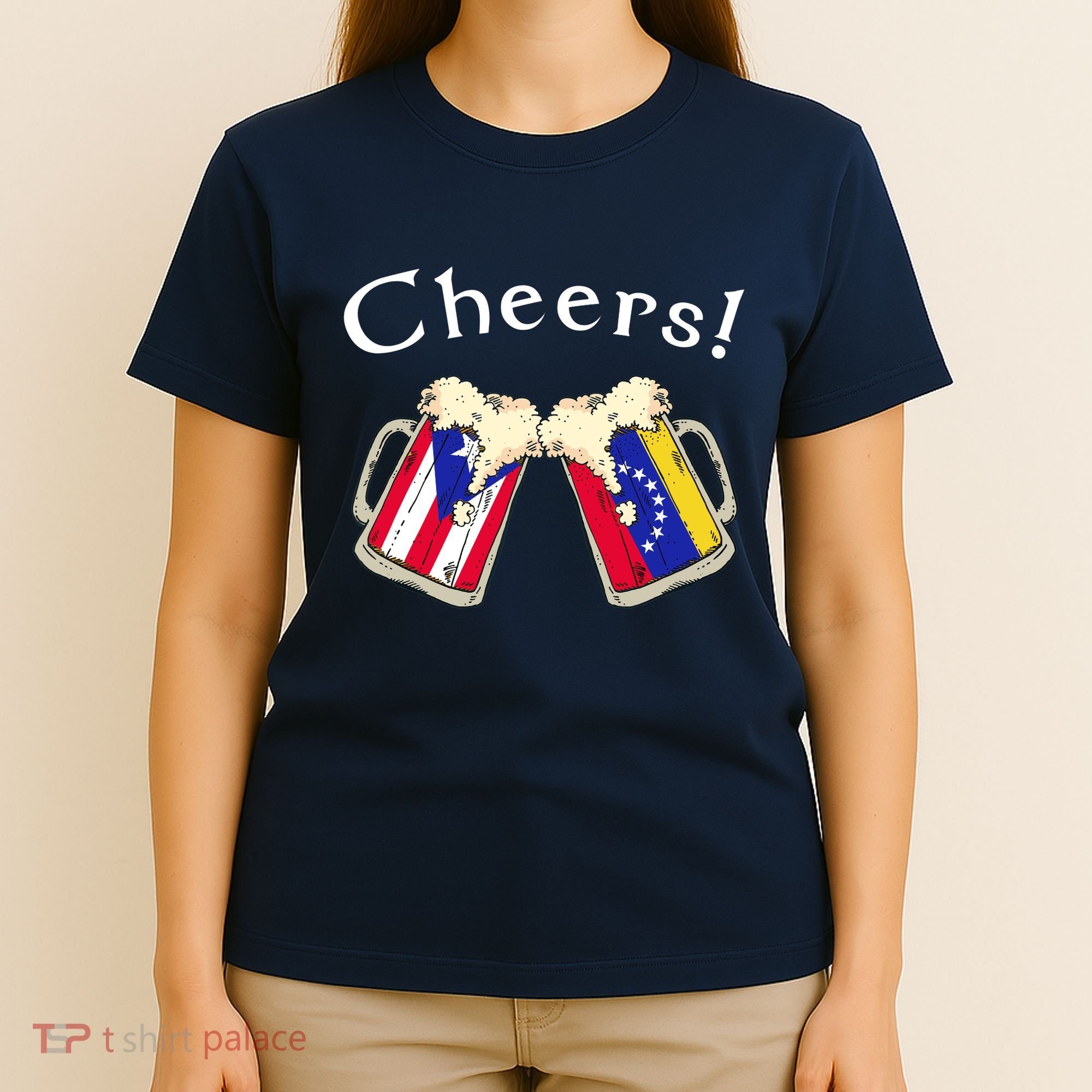 Puerto Rico Venezuela Flag Cheers Beer Grown Patriot Country Tank Top T-Shirt