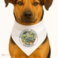 Psychedelic Research Volunteer USA-Made Doggie Bandana thumb 1