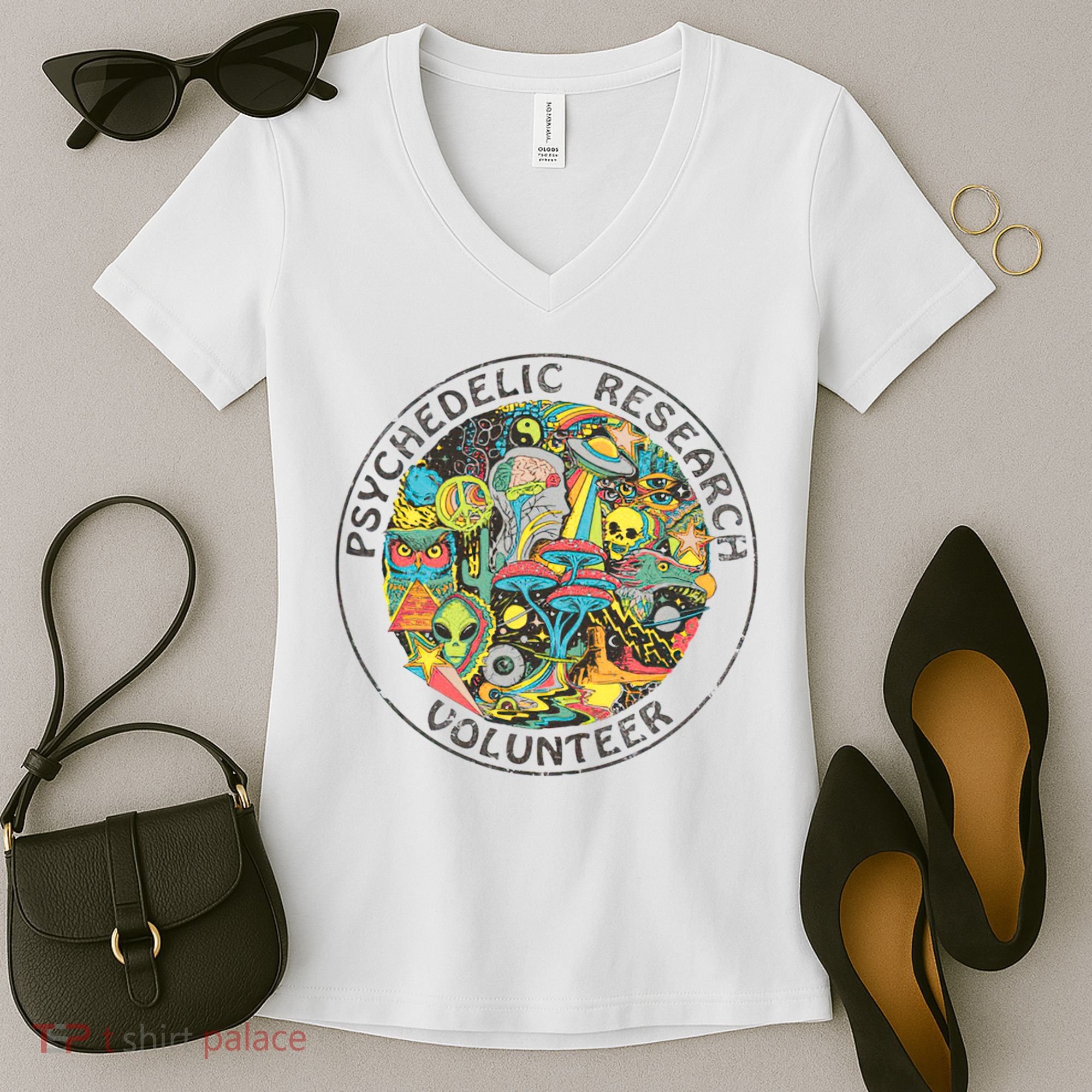 Psychedelic Research Volunteer Women's V-Neck T-Shirt