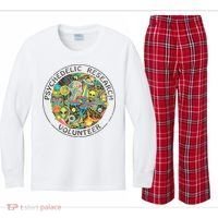 Psychedelic Research Volunteer Kids Long Sleeve Plaid Pajama Set thumb 0