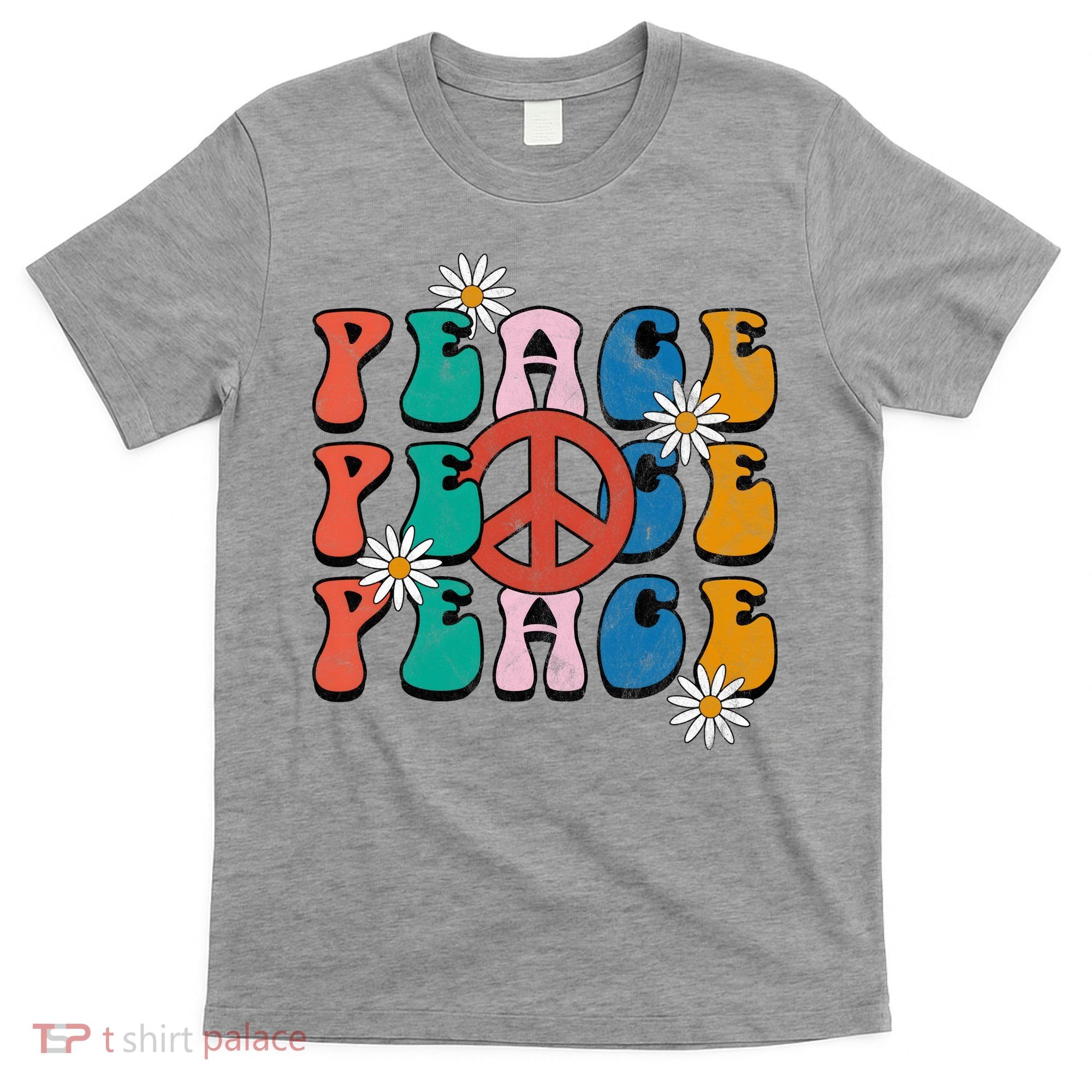 Peace Retro Vintage Sunflower T-Shirt