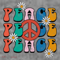 Peace Retro Vintage Sunflower T-Shirt thumb 7