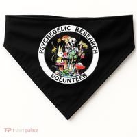 Psychedelic Research Volunteer Skeleton Rabbit Mushroom USA-Made Doggie Bandana thumb 0