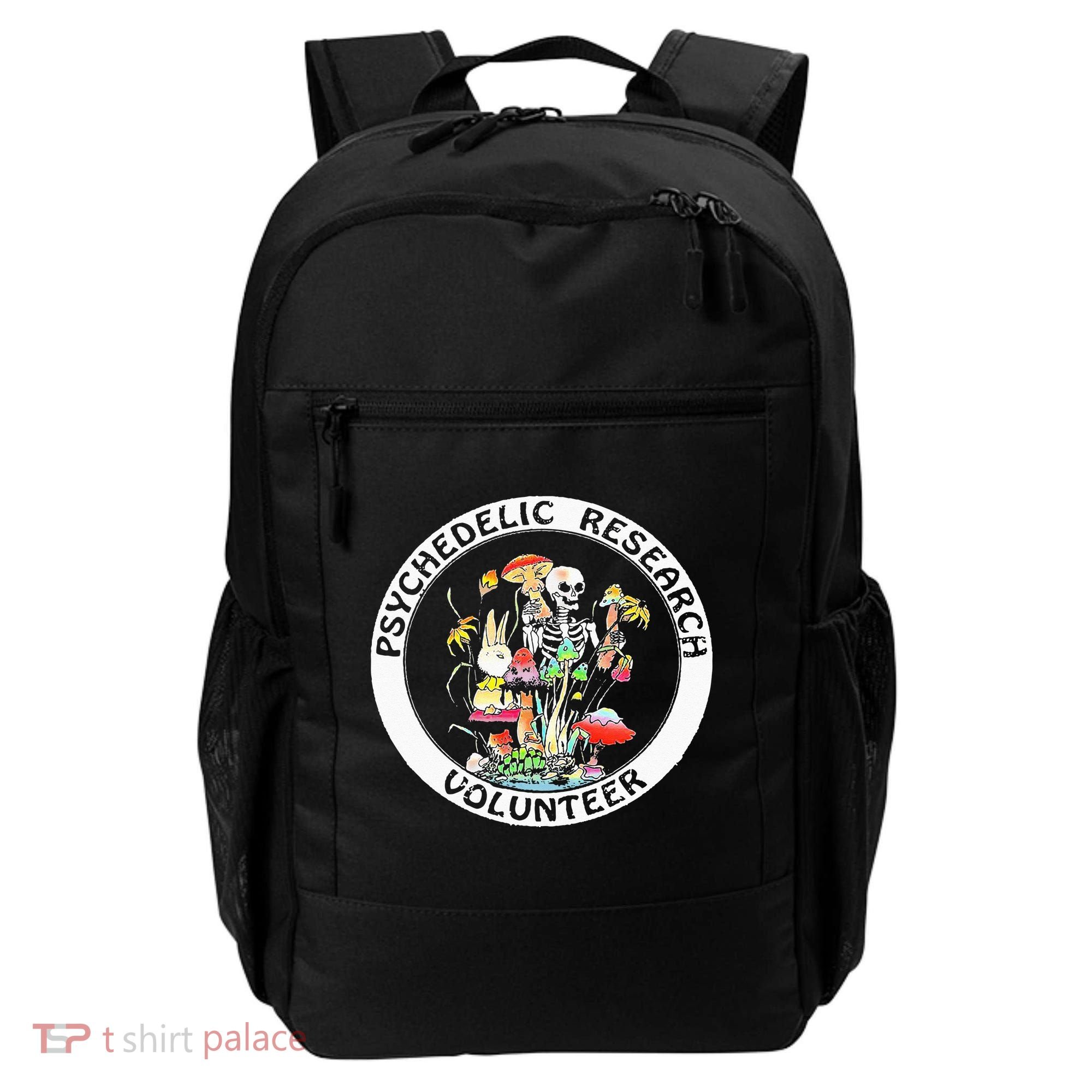 Psychedelic Research Volunteer Skeleton Rabbit Mushroom Backpack