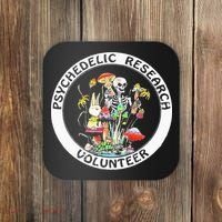 Psychedelic Research Volunteer Skeleton Rabbit Mushroom Coaster thumb 0