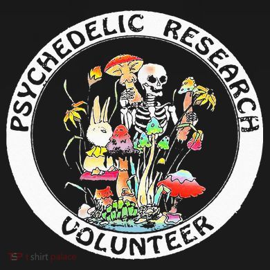 Psychedelic Research Volunteer Skeleton Rabbit Mushroom Womens Funnel Neck Pullover Hood